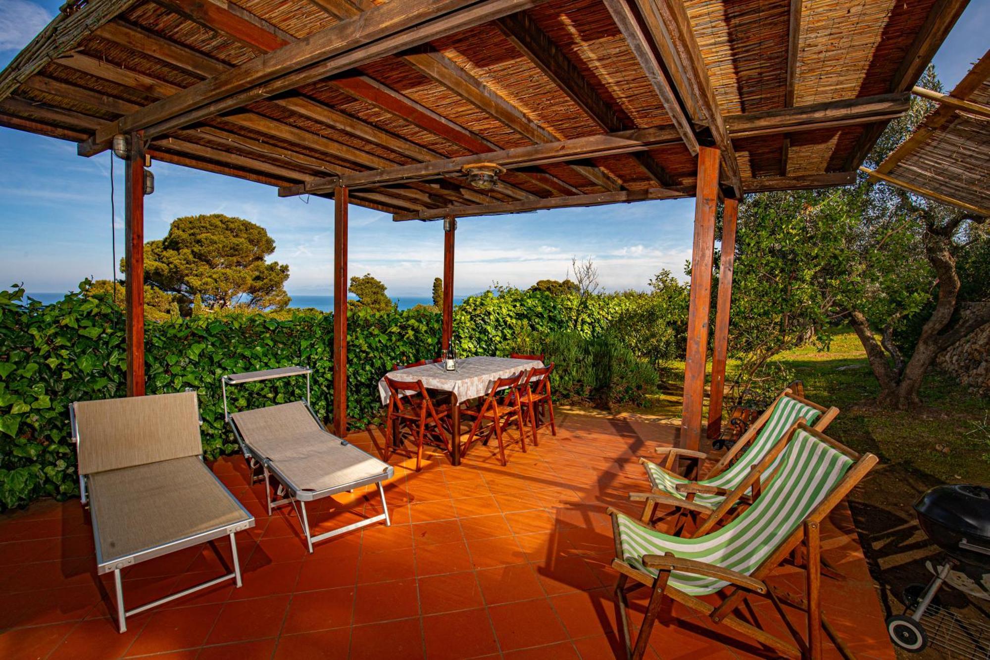 Il Cottage Di Villa Sveva, Splendida Vista Mare ポルト・サント・ステーファノ エクステリア 写真